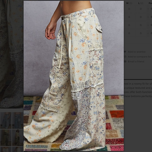 POL “ MARGO “ POL Roomy Fit Pants Jeans in Mixed Fabrics and Patchwork Detail 62 - Picture 2 of 5